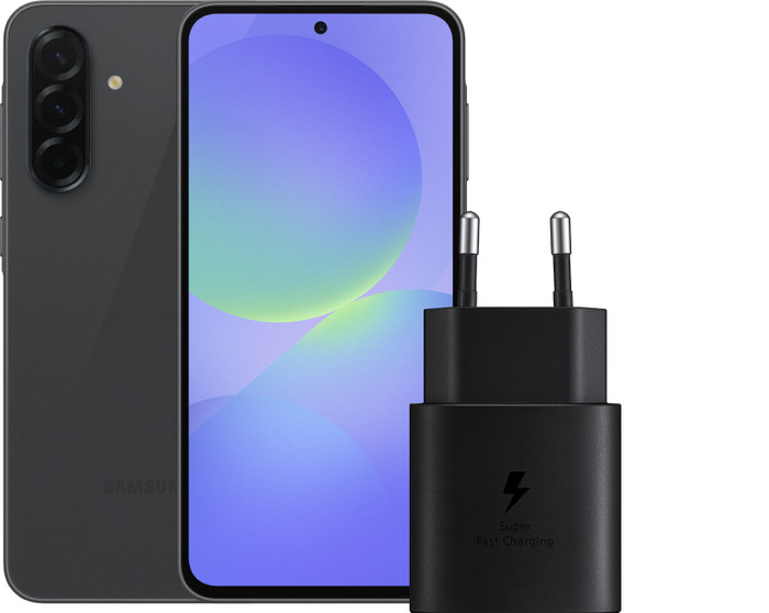 Samsung Galaxy A36 256GB Zwart 5G + Samsung Oplader 25 Watt Zwart Main Image