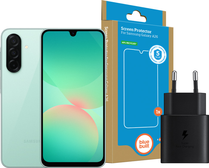 Samsung Galaxy A26 128GB Groen 5G + Basis Accessoirepakket Main Image