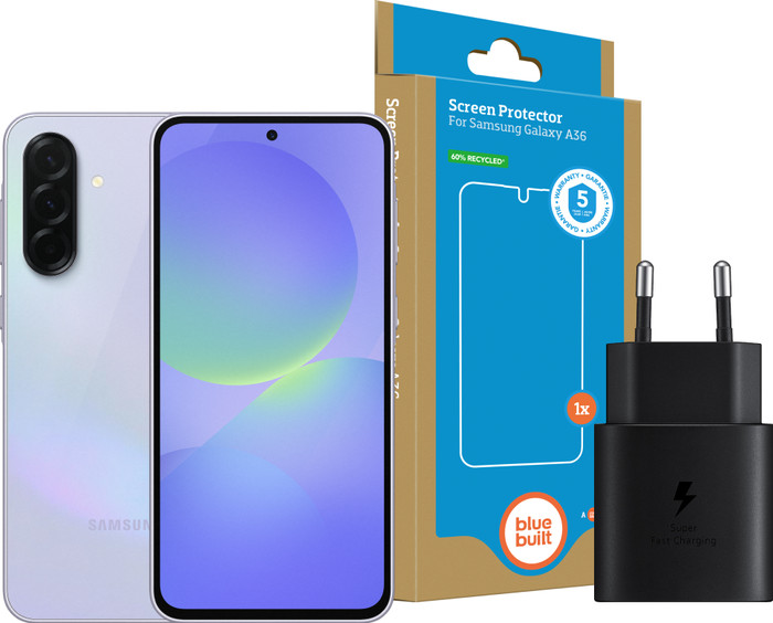 Samsung Galaxy A36 128GB Paars 5G + Basis Accessoirepakket Main Image
