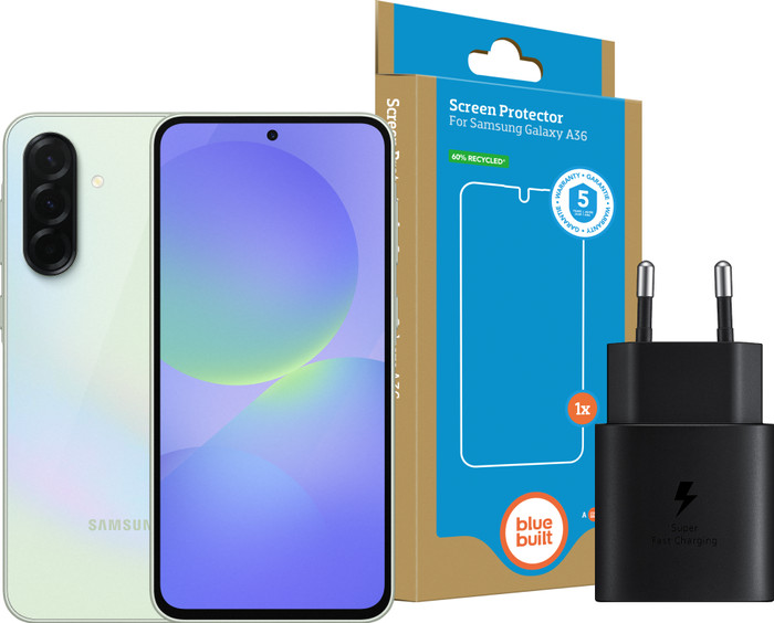 Samsung Galaxy A36 256GB Groen 5G + Basis Accessoirepakket Main Image