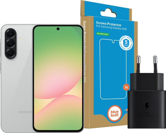 Samsung Galaxy A56 256GB Grijs 5G + Basis Accessoirepakket Main Image