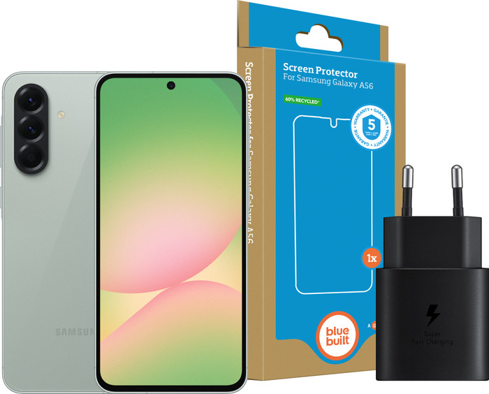 Samsung Galaxy A56 256GB Groen 5G + Basis Accessoirepakket Main Image