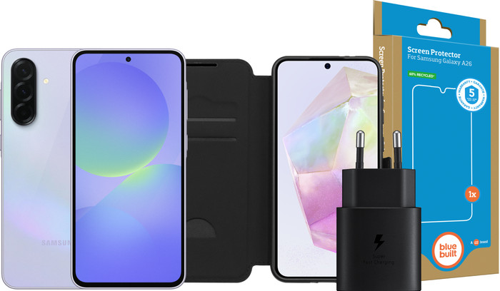 Samsung Galaxy A36 128GB Paars 5G + Compleet Accessoirepakket Main Image