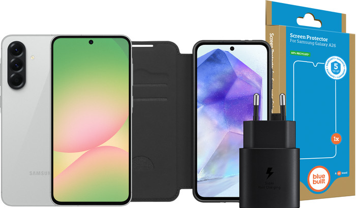 Samsung Galaxy A56 128GB Grijs 5G + Compleet Accessoirepakket Main Image