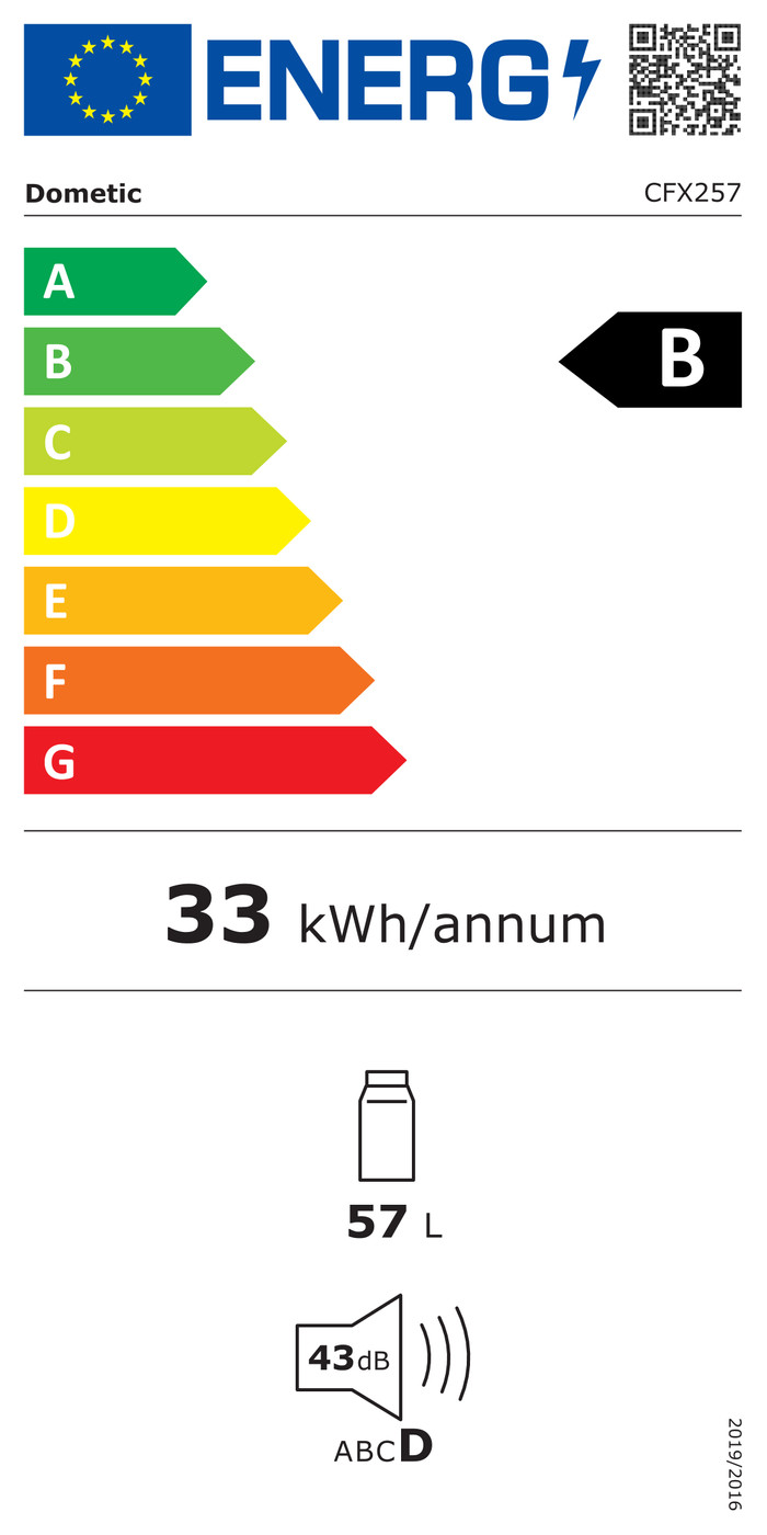 Dometic CFX2 57 energy label