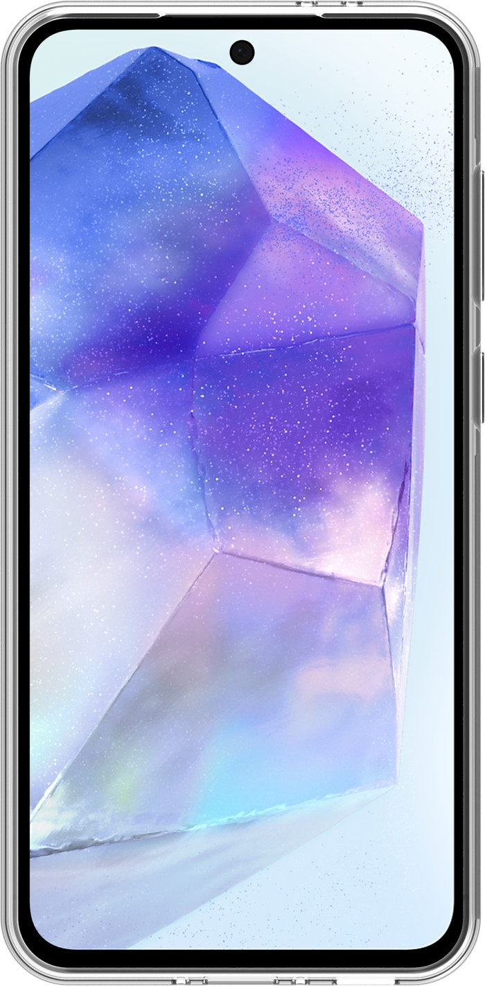 BlueBuilt Back Cover Samsung Galaxy A56 Transparant + Privacy Screenprotector voorkant