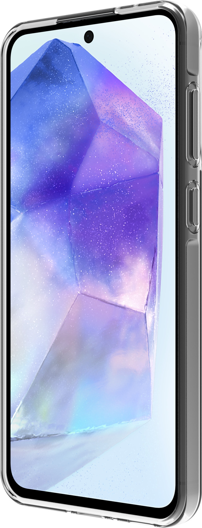 BlueBuilt Back Cover Samsung Galaxy A56 Transparant + Privacy Screenprotector linkerkant