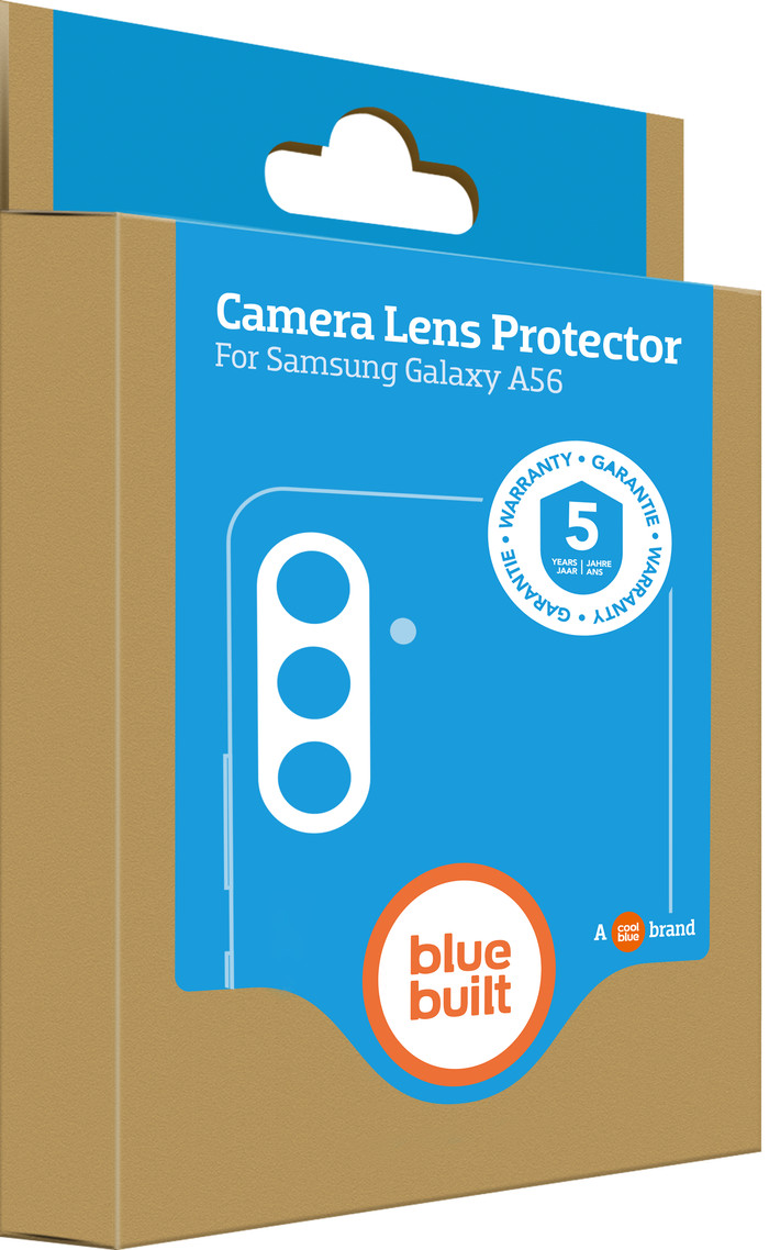 BlueBuilt Samsung Galaxy A56 Camera Lens Protector Aluminium Zwart verpakking