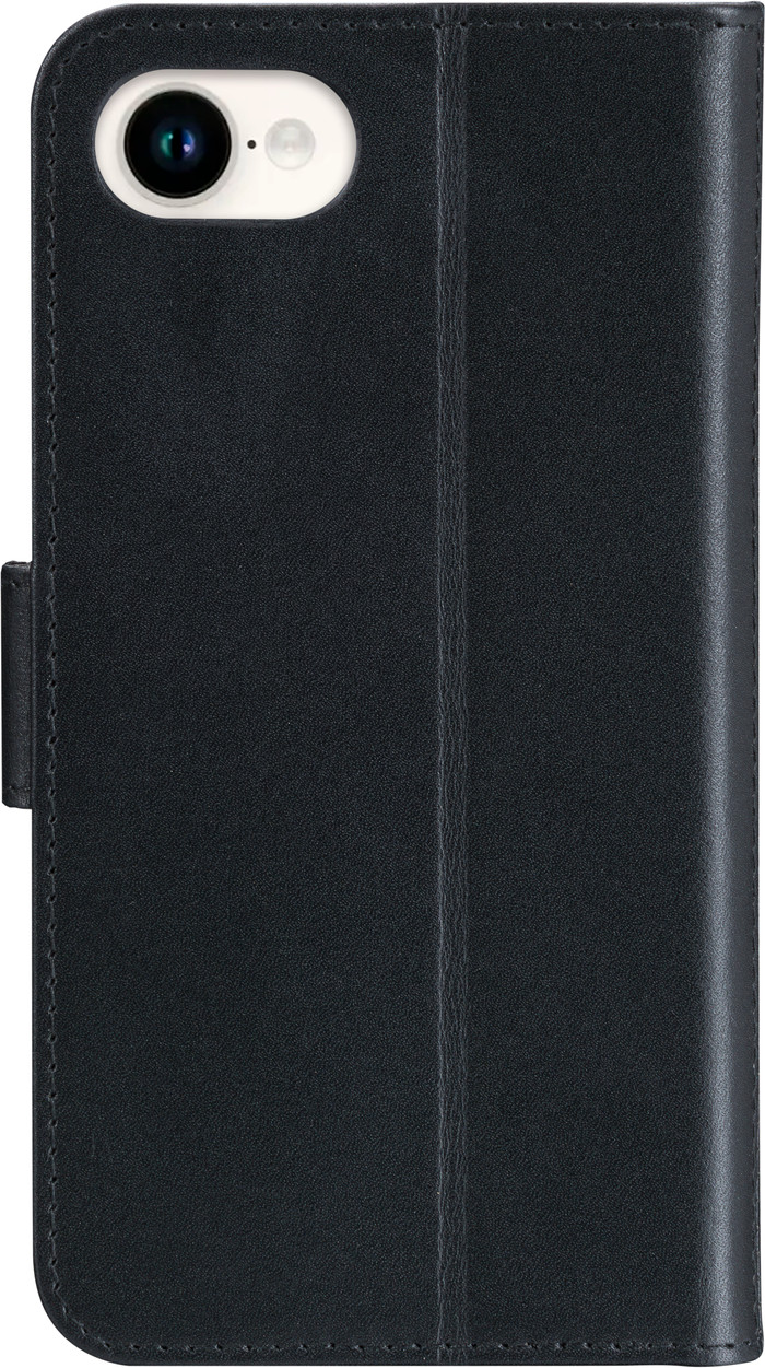 DBramante1928 Copenhagen Slim iPhone 16e Book Case Leer Zwart achterkant