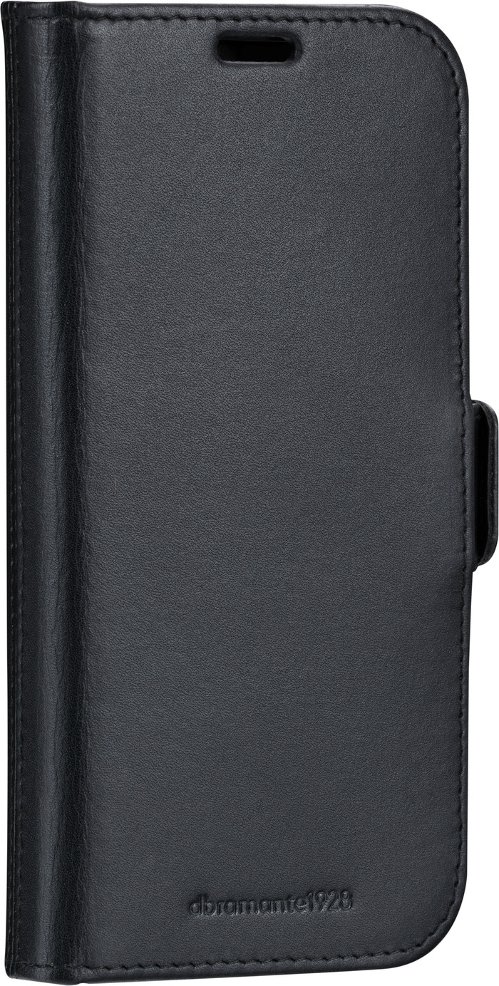 DBramante1928 Copenhagen Slim iPhone 16e Book Case Leer Zwart rechterkant