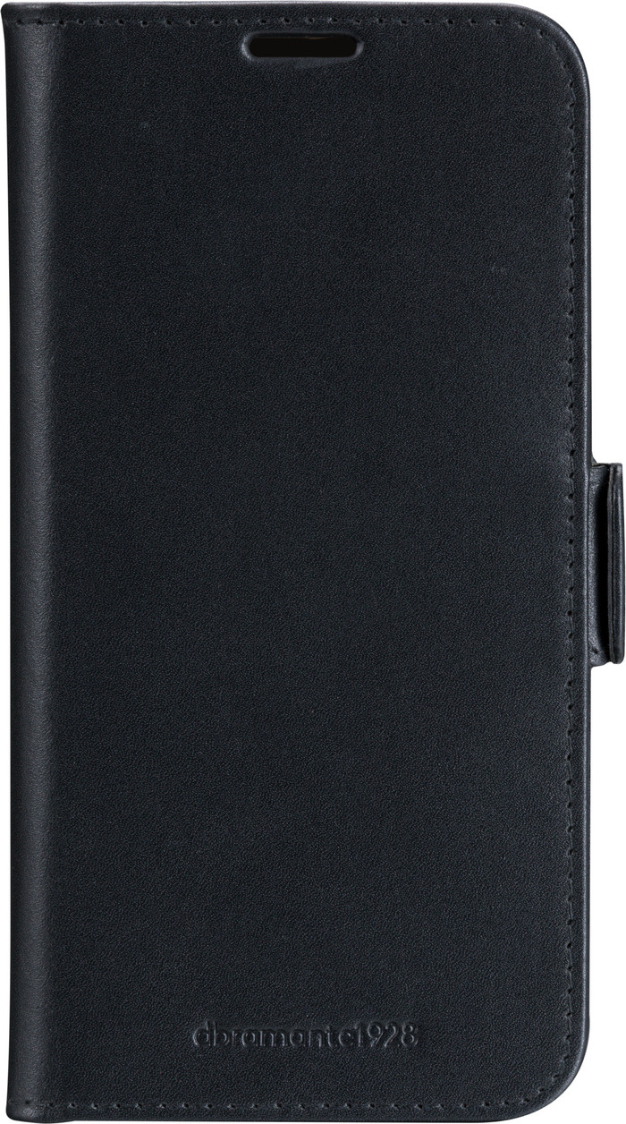 DBramante1928 Copenhagen Slim iPhone 16e Book Case Leer Zwart voorkant