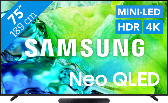 Samsung Neo QLED 75" QN80H (2026) + Samsung HW-S60D Zwart (2024) Main Image