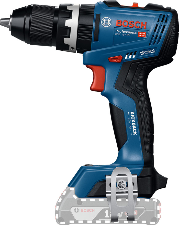 Bosch Professional GSB 18V-65 5,0 Ah GBA Accu Starterspakket rechterkant