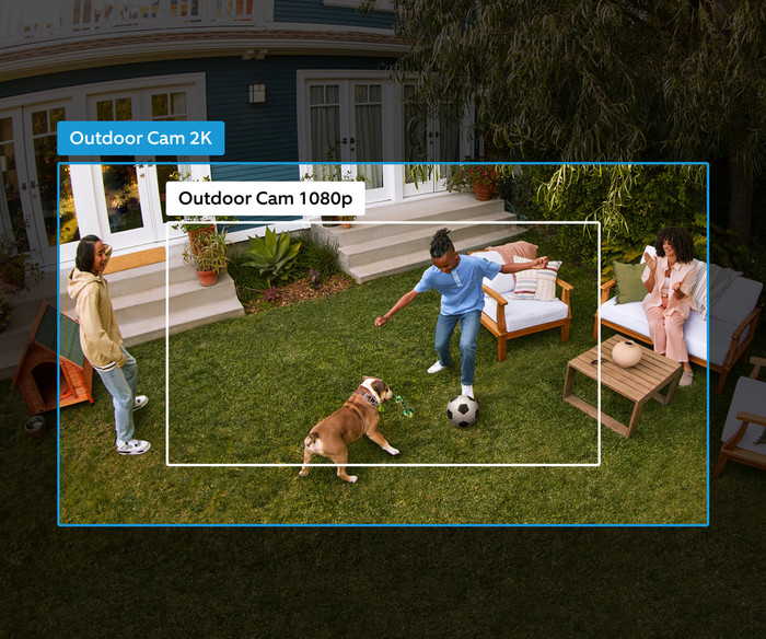 Ring Outdoor Camera Batterij 2e Generatie Wit product in gebruik