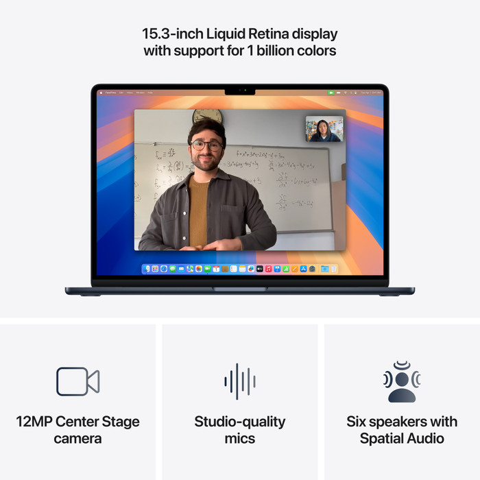 Apple MacBook Air 15 inch (2025) M4 (10 CPU/10 GPU) 16GB/512GB Middernacht QWERTY visual leverancier