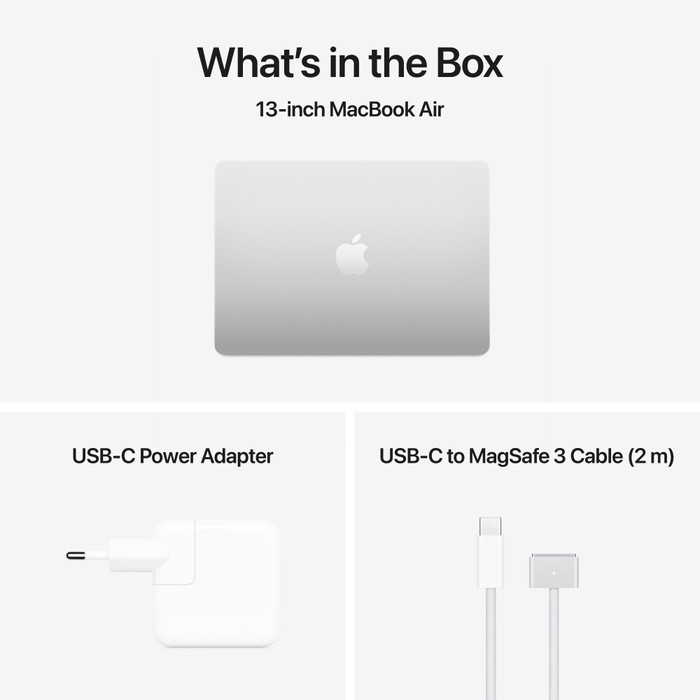 Apple MacBook Air 13 inches (2025) M4 (10 Core CPU/10 Core GPU) 16GB/512GB Silver AZERTY visual supplier