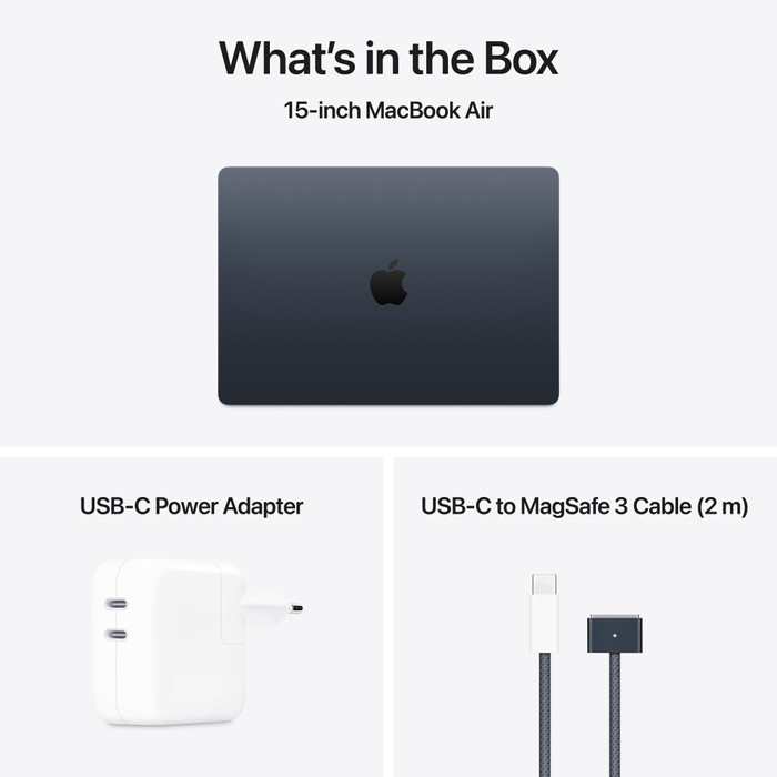 Apple MacBook Air 15 inches (2025) M4 (10 Core CPU/10 Core GPU) 16GB/1TB Midnight AZERTY visual supplier