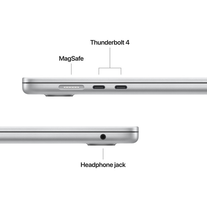 Apple MacBook Air 15 inch (2025) M4 (10 core CPU/10 core GPU) 16GB/512GB Zilver QWERTY visual leverancier