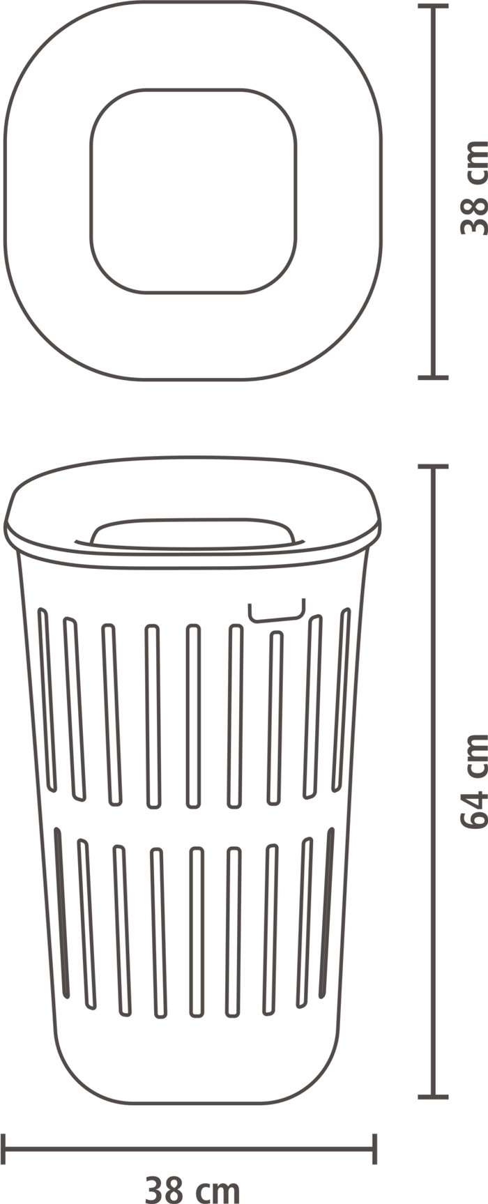 Brabantia Collect-It Laundry Basket 55L - Set of 2 - Beige visual supplier
