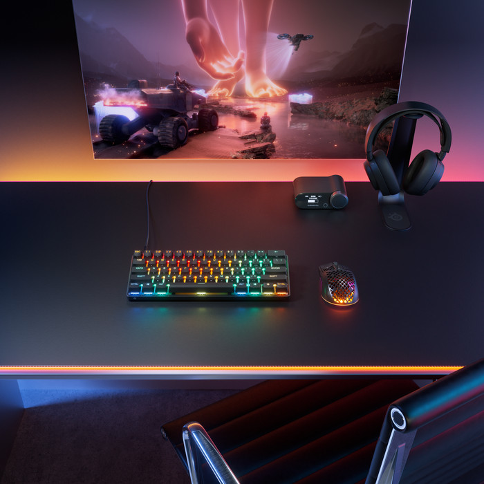 SteelSeries Apex Pro Mini Gen 3 Gaming Keyboard QWERTY product in use