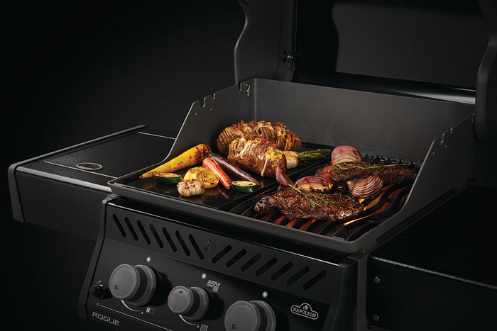 Napoleon Cast Iron Griddle for Rogue 365 product in use