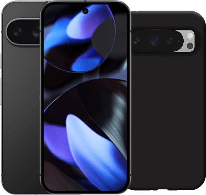 Google Pixel 9 128GB Zwart 5G + Just in Case Soft Design Back Cover Zwart Main Image