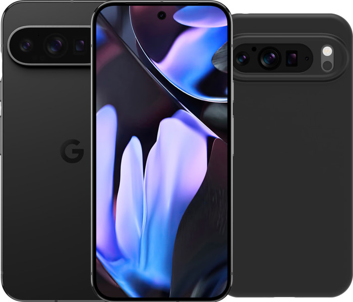 Google Pixel 9 Pro XL 128GB Zwart 5G + BlueBuilt Back Cover Zwart Main Image