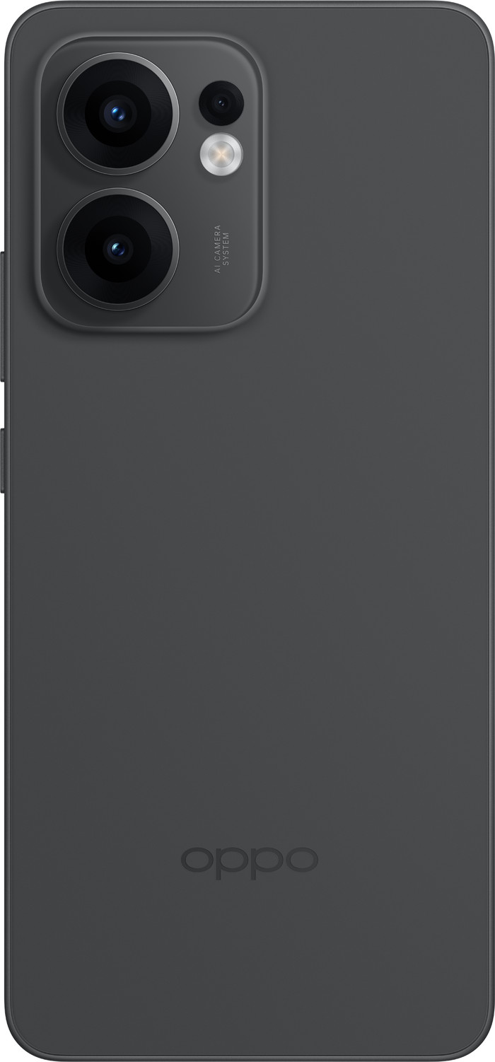 OPPO Reno 13 F 256GB Zwart 5G + OPPO SuperVOOC Oplader 45W achterkant