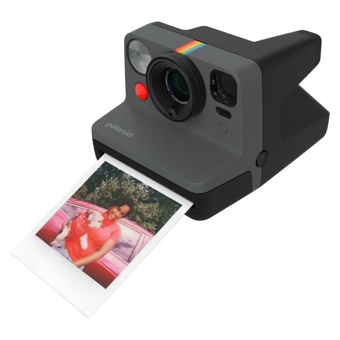 Polaroid Now 3 Black + Color Film (8 units) product in use