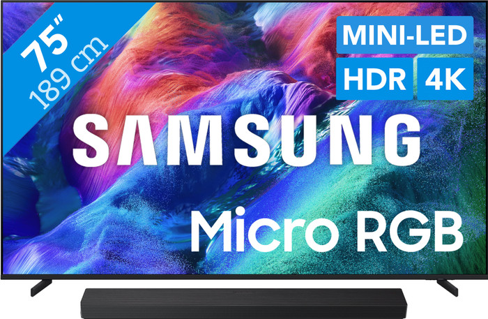 Samsung Micro RGB 75" R85H (2026) + Samsung HW-QS90H (2026) Main Image