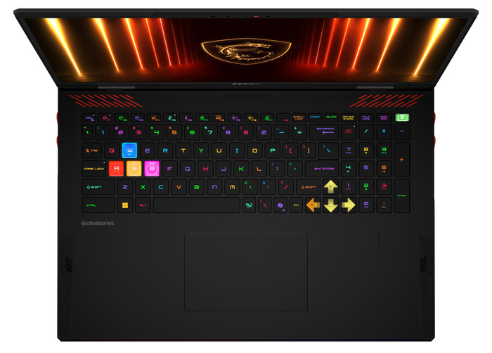 MSI Raider A18 HX A9WJG-014NL bovenkant