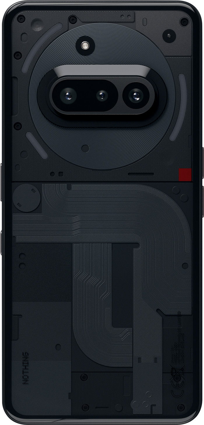 Nothing Phone (3a) 128GB Zwart 5G + Just in Case Back Cover Zwart achterkant