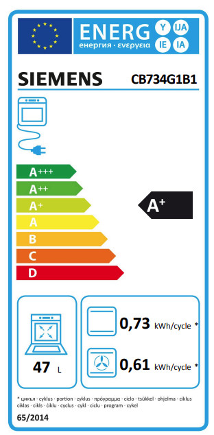 Siemens CB734G1B1 energielabel
