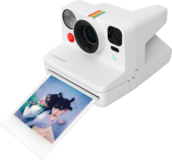 Polaroid Now+ 3 Weiß produkt in gebrauch