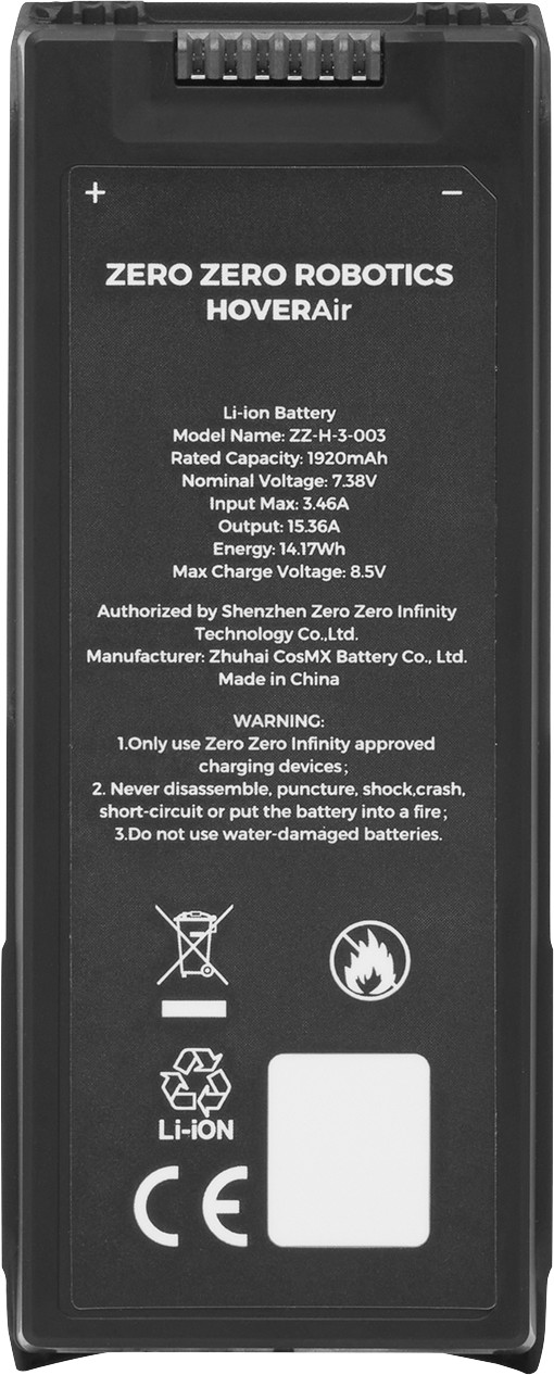 HOVERAir X1 PRO/PRO MAX Thermo Smart Battery achterkant
