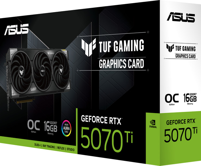 ASUS TUF Gaming GeForce RTX 5070 Ti OC 16GB verpakking