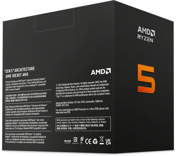 AMD Ryzen 5 9600 achterkant