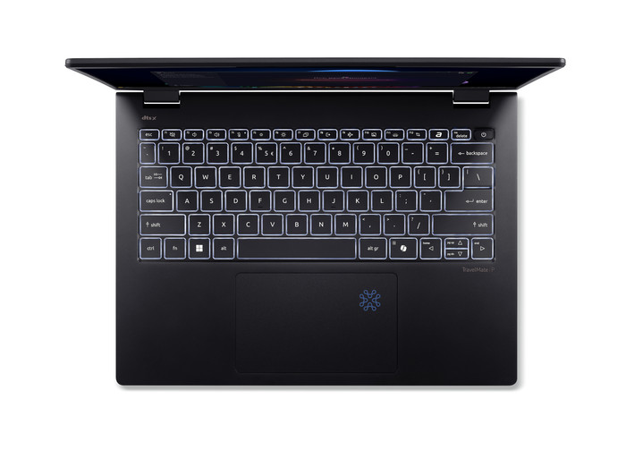 Acer TravelMate P6 14 AI TMP614-54-TCO-72CH QWERTY bovenkant
