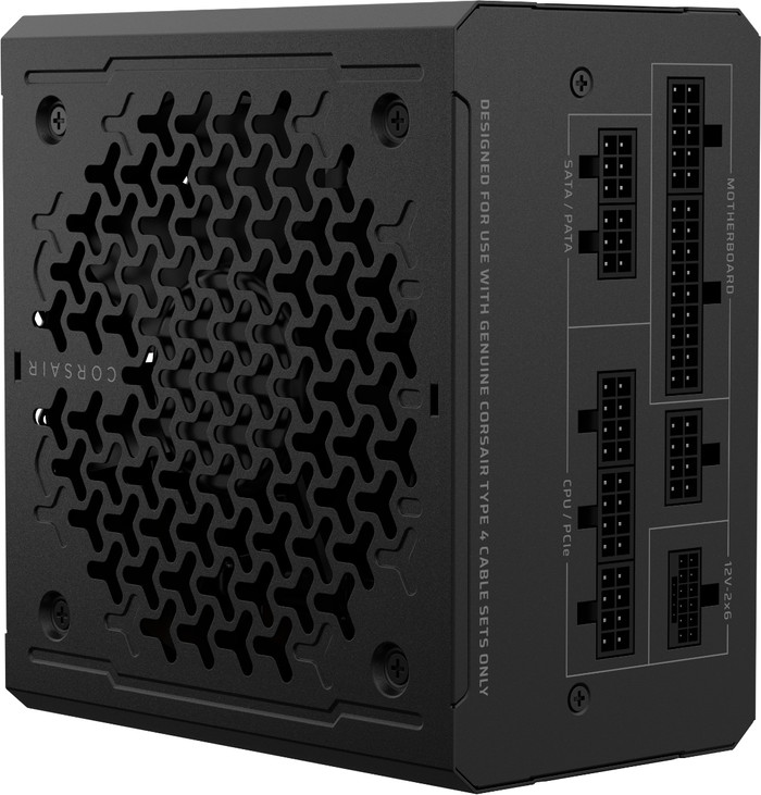 Corsair RM1000e (2025) Cybenetics Gold bovenkant