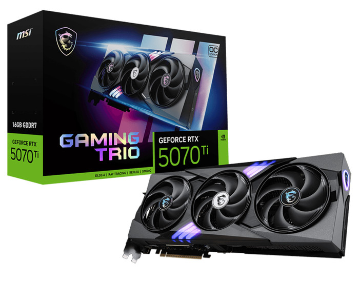 MSI GeForce RTX 5070 Ti GAMING TRIO OC PLUS 16GB verpakking