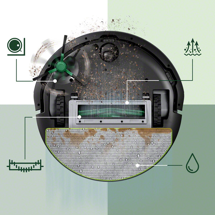 iRobot Roomba 105 Combo Black product in use