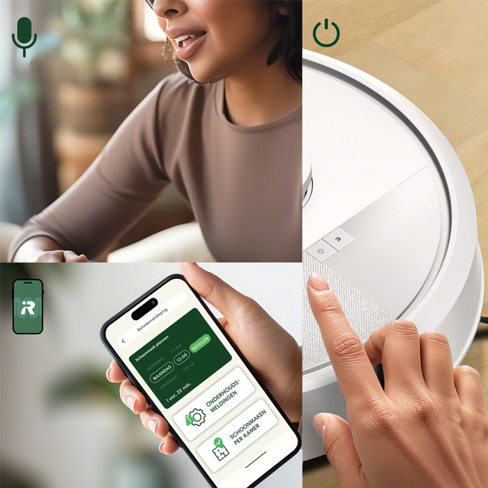 iRobot Roomba 105 Combo + White product in gebruik