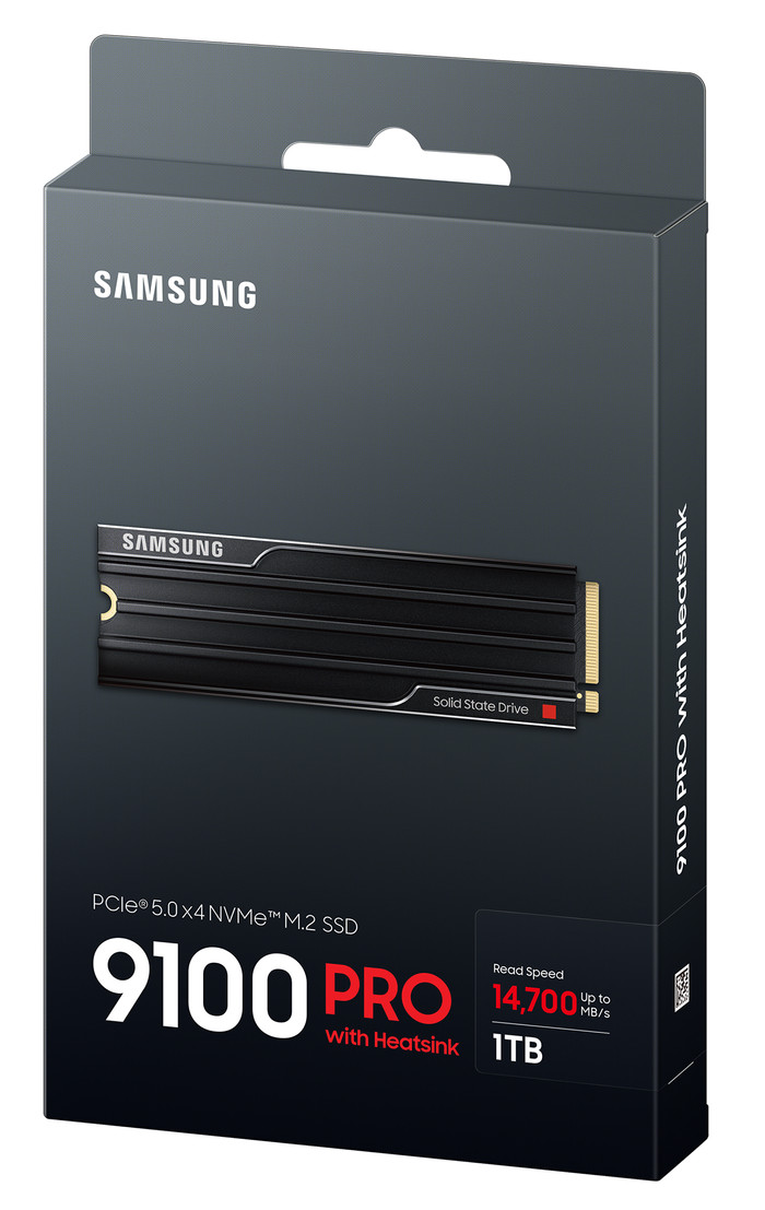 Samsung 9100 Pro 1TB Heatsink PCIe 5.0 M.2 SSD verpakking