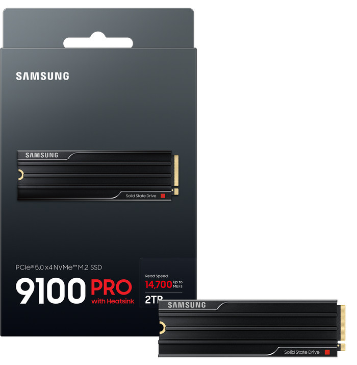 Samsung 9100 Pro 2TB Heatsink PCIe 5.0 M.2 SSD combined product