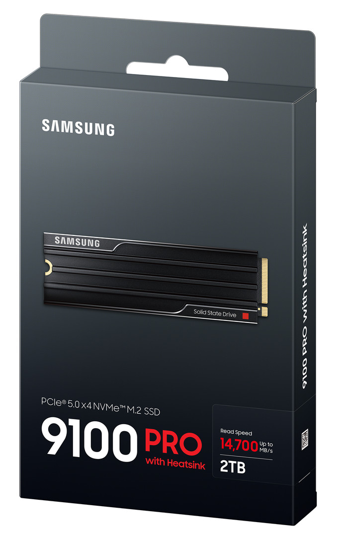 Samsung 9100 Pro 2TB Heatsink PCIe 5.0 M.2 SSD packaging