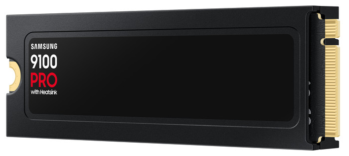 Samsung 9100 Pro 4TB Heatsink PCIe 5.0 M.2 SSD voorkant