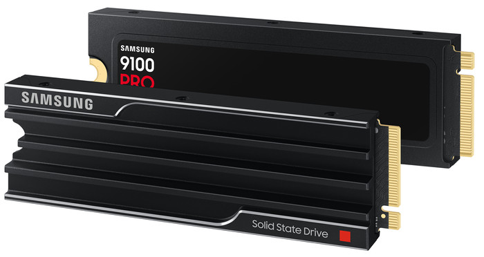 Samsung 9100 Pro 4TB Heatsink PCIe 5.0 M.2 SSD samengesteld product