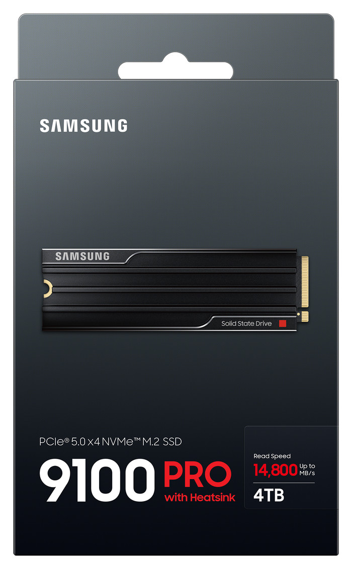 Samsung 9100 Pro 4TB Heatsink PCIe 5.0 M.2 SSD verpakking