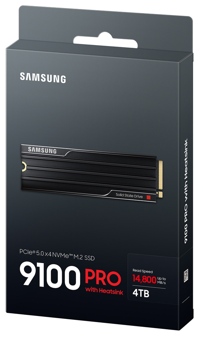 Samsung 9100 Pro 4TB Heatsink PCIe 5.0 M.2 SSD verpakking