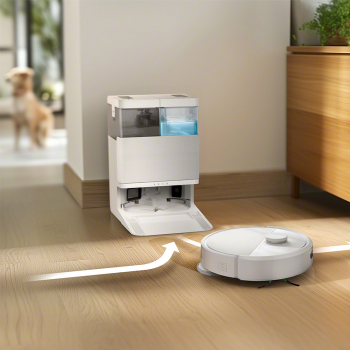 iRobot Roomba Plus 405 + White product in gebruik